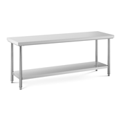 Radni stol od nehrđajućeg čelika - 200 x 60 cm - 195 kg kapacitet - Royal Catering