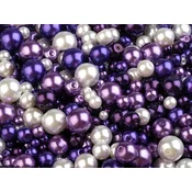 Steklene voščene kroglice mešanica velikosti in barv O4-12 mm - mešanica (50 g)
