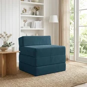 Sofa na razvlacenje Plava 200 x 70 x 15 cm Baršun