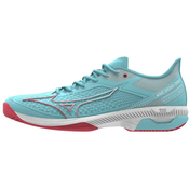 Ženske tenisice Mizuno Wave Exceed Tour 5 CC - tanager turquoise/fiery coral/white