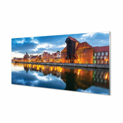 tulup.si Stenska plošča za kuhinjo Gdansk reka stavbe 125x50 cm
