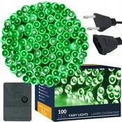 springos 100LED LUČKI ZA BOŽIČNO DREVO TOK SVETLEČA ZELENA ŽICA ZUNAJ/NOTRAJ BOŽIČNO DREVO, (21638655)