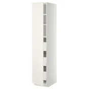 METOD / MAXIMERA Visoki element s fiokama, bela/Veddinge bela, 40x60x200 cm