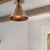 Stropna svjetiljka u broncanoj boji s metalnim sjenilom o 20 cm Berceste – Opviq lights