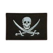 shumee Našitek Zastava Piratov - Calico Jack - Rackham - Samolepilna podlaga - Vezen našitek/Značka/Emblem
