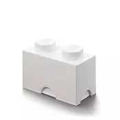 LEGO kocka za shranjevanje BRICK 2 (ROOM40021735), bela