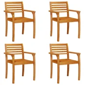 Vidaxl Vrtni stoli 4 kosi 59x55x85 cm trden akacijev les