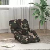 vidaXL Nastavljiv tlačni stol Vojaška zelena 58 x 62 x 58 cm Blago