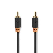 Nedis Digitalni avdio kabel RCA Hane RCA Hane Guldplaterad 2 00 m Okrogla PVC Antracit Lada