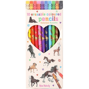 Set svinčnikov z radirko Miss Melody, 10 barv