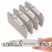 Aba Group pilica za nohte HALF MOON 100/180 SLIM - FLAMINGO, 100 kosov