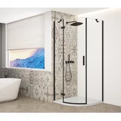 TRINITY BLACK kvadrantna tuš kabina 900x900 mm, prozorno steklo, levo - 90x90 cm - Gelco - TRINITY - 36 - Kvadrantne tuš kabine - 900 - 2000 - 900 - 8 - 14