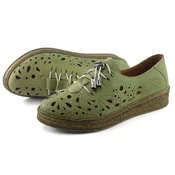 Mona Shoes Ženske patike, Kožne, Maslinaste