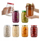 shumee 24x Kozarec 900ml 82 kozarcev za konzerve, tinkture, med, marmelado, kumare, 0,9l