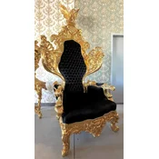 Casa Padrino baroque throne armchair with eagle sculpture black/gold
