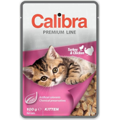 Calibra Cat pocket Premium Kitten Turčija in piščanec100g