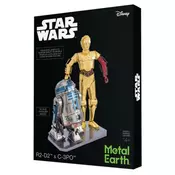 Metal Earth 3D metalna maketa - Star Wars set robot C-3PO + R2D2 ( 502667 )