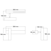 SOLEA 9 ZIDNA LAMPA 15W 3000K CRNA