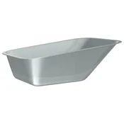 Vidaxl Zamenjava za pladenj vozička Srebrna 88 x 60 x 32 cm