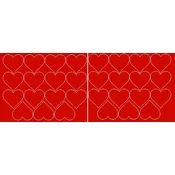 shumee Nalepke za Valentinovo v obliki srca 6 cm, 30 kosov, rdeče mat