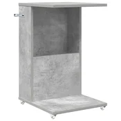 Vidaxl Stranska miza Betonsko siva 40 x 35 x 60 cm Konstruiran les