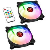 EOS RAIJINTEK EOS 12 RBW ADD matična plošča/procesorski ventilator 12 cm črn/bel 2 kosa