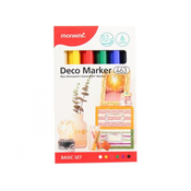 MONAMI MONAMI Deco marker 463, 0,7 mm, komplet BASIC SET, 6 kosov, 20800015070