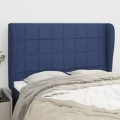 Vidaxl vidaXL Vzglavnik s krilci moder 147x23x118/128 cm blago