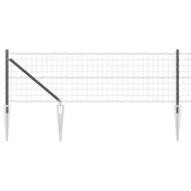 Vidaxl Zunanja evro ograja s konicami 50 x 0,6 m Jeklo s PVC premazom
