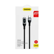 slomart dudao usb tip c - lightning kabel za hitro polnjenje pd 20w 1m črn (l7maxl)