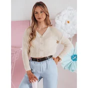 Swter damskie one size oversize prążkowany SWEETDREAM ecru Dstreet