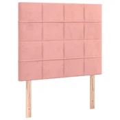 Vidaxl Vzglavje postelje roza 90x5x118/128 cm žamet