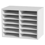 VEVOR Organizator za literaturo 12 predelkov Nastavljive police 518x305x409 cm Bela