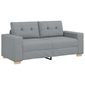 Vidaxl Dvosed svetlo siv 180x77x82 cm blago