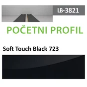 Profil Zidni MDF Pocetni LB-3821-A Soft Touch Black (723) 2800x121x18mm ( 026-105 )