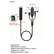 KJB Mini žična IP kamera z nočnim vidom, 5 MP, 16 mm, PoE, vgrajen pomnilnik 32 GB