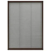 Vidaxl Plise komarnik za okna aluminij rjav 80x120 cm