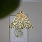 PR Home viseča svetilka Estrid, mahovo zelena, tkanina, O 40 cm, E27 - Dnevna soba/jedilnica - Podeželska hiša/Rustikalna - Tkanine/tekstil