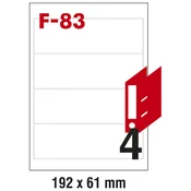 ETIKETE ILK ZA REGISTRATORE 192X61MM PK100L FORNAX F-83
