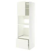 METOD / MAXIMERA Visoki element za ugradne uredaje, bela/Vallstena bela, 60x60x200 cm