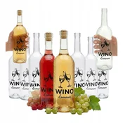 shumee 10x steklenica vina S POTISKOM 0,75l steklene steklenice HOME WINE PROZORNE