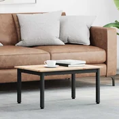 vidaXL Klubska miza Naravna 60 x 50 x 36 cm Masivno borovo les