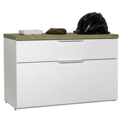 Carryhome GARDEROBNA KLOP bela, hrast