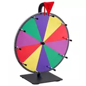 VEVOR Kolo za nagrade 10 rež vrtljivo kolo s stojalom 30x16x39 cm večbarvno