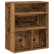 Vidaxl Knjižna omara starinski les 60x30x71,5 cm inženirski les