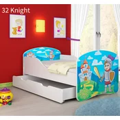 Djecji krevet ACMA s motivom + ladica 160x80 cm 32 Knight