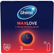 UNIMIL Kondomi Max Love Time Control za odlašanje ejakulacije 3 kosi