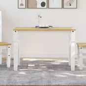 Vidaxl vidaXL Jedilna miza Corona bela 112x60x75 cm borovina