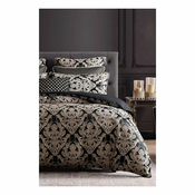 Smeđa posteljina za bračni krevet/za produženi krevet od renforce pamuka s uključenom plahtom/4-dijelna 200x220 cm Damask – Mila Home