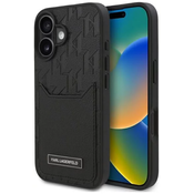 Karl Lagerfeld KLHCP16SPGKHPRPK iPhone 16 6.1 black hardcase Cardslots Monogram (KLHCP16SPGKHPRPK)